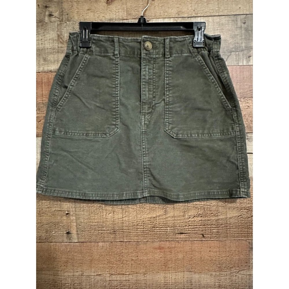 American Eagle Jean Mini Skirt,  Size 6 Green
